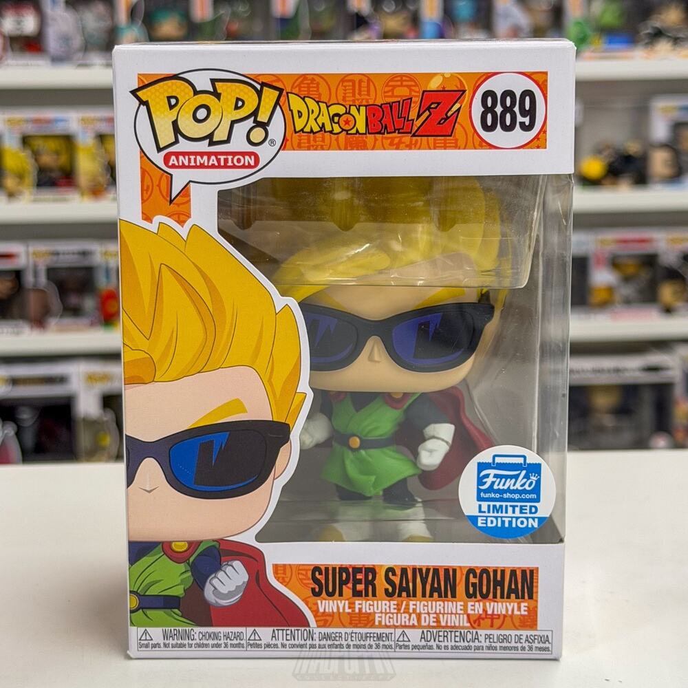 Funko Pop Anime Dragon Ball Z Super Saiyan Gohan Sunglasses 889 Toy Vinyl Figure